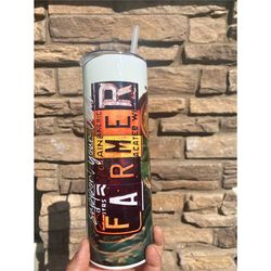 farmer  tumbler sublimation transfer ready to press tractor tumbler prints heat transfers tumbler designs 20 ounce 30 ou