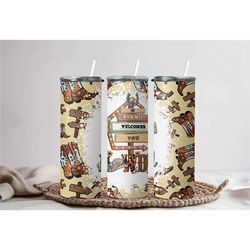 wild west tumbler-country girl tumbler- flower tumbler- howdy tumbler- gifts for her- christmas gift- cute tumbler- west