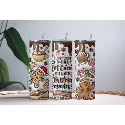 christmas tumbler, cute tumbler christmas, hot cocoa tumbler, funny tumbler, cute cozy tumbler, gifts for her,funny chri