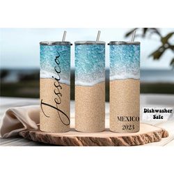 personalized beach tumbler,vacation tumbler,girls trip tumbler, bachelorette tumbler, gifts for her,family trip vacation