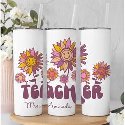 personalized groovy teacher tumbler with name,teacher life tumbler,teacher gifts,teacher tumbler personalized,teacher ap