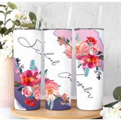 school counselor tumbler, floral teacher tumbler, school counselor gifts, school counselor cup, school counselor tumbler