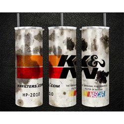 K&N Oil Filter Oily Tumbler Design for 20oz Tumblers Motor Oil, Engine, Brake, Gift for Dad, Grandpa, Him Mechanic Doubl