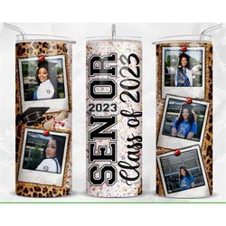 personalized photo class of 2023 graduation 20oz tumbler birthday gift, gift for her, gift for him, travel mug cup, doub