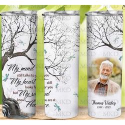 custom memorial tumbler, tree , photo, sympathy gift, remembrance grieving gift 20oz tumbler travel mug