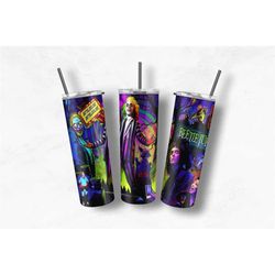 beetlejuice never trust living horror movie characters halloween 20oz tumbler double wall insulated travel mug cup gift