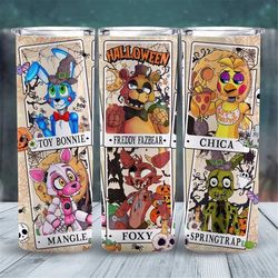 five nights at freddy's fnaf horror tumbler movies characters halloween 20oz tumbler travel mug cup double wall insulate