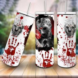 jason friday the 13th horror movie characters halloween 20oz tumbler double wall insulated travel mug cup gift for her c