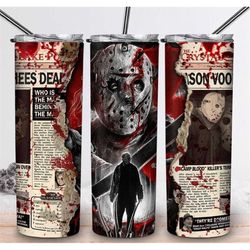 jason friday the 13th horror movie characters halloween 20oz tumbler double wall insulated travel mug cup gift for her c