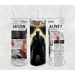 jason friday the 13th horror movie characters halloween 20oz tumbler double wall insulated travel mug cup gift for her c