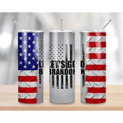 lets go brandon - trump tumbler - fjb - trump 2024 - 20oz  stainless steel tumbler with straw double wall insulated