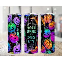 bright halloween hot girl summer spook bitch 20oz tumbler double wall insulated travel mug cup gift for her co worker