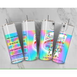 bitch be gone, dont try me spray, rainbow scents b*tch be gone unicorn skinny 20oz, funny curse swear, office humor, cow