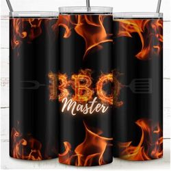bbq master fire flames, father's day, outdoor dad, camping dad 20oz skinny tumbler  gift for dad, grandpa, him double wa
