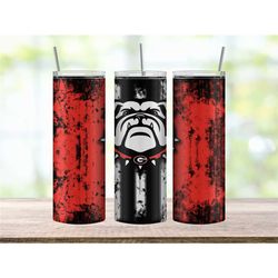 georgia bulldogs tumbler cup, grunge style tumbler, college football tumbler, georgia bulldogs gift, football lover gift