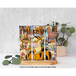 personalized tigger tumbler with images from winnie the pooh's adventures - stay hydrated in style!