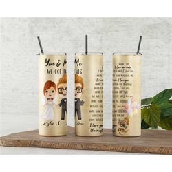 Up Personalized Tumbler, You And Me Personalized Tumbler, Skinny Tumbler, Sublimation Print, Design 3