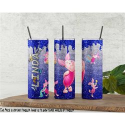 butterflies with peglet, pooh, winnie the pooh, gifts for her or him, personalize tumbler w/name or short message