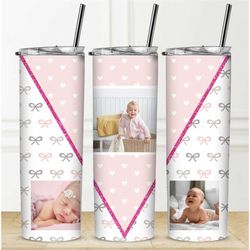 custom your photo baby girl text tumbler add your own photo text personalised gift water bottle gift memorial tumbler yo