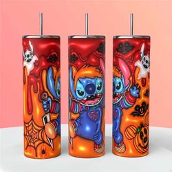 halloween stitch tumbler