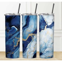 Tumbler Personalization Available Sublimation Permanent Wave Design Gift Box Water Bottle Straw Camping Name Marble Cust