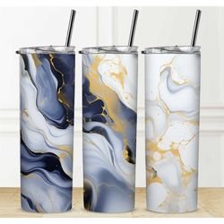 tumbler personalization available sublimation permanent wave design gift box water bottle straw camping name marble cust