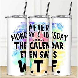 w.t.f tumbler personalization available straw hot cold drinks stainless steel sublimation funny design custom water bott