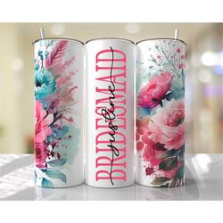 personalized bridesmaids tumblers, wedding party skinny tumblers, bride tumbler, bridesmaid gift