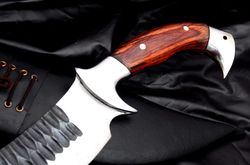 12 inches long blade eagle bowie-hand forged bowie knife-knives-tempered-sharpen-hunting and camping knife-forged in nep