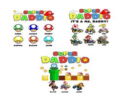 super daddio mommio png, funny dad gamer png, dad mom png, name kids father day gift png, happy father day png, digital