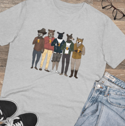 animal friends group organic shirt