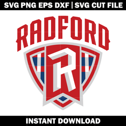 radford university unveils logo svg, ncaa png, logo sport svg, logo shirt svg, digital file svg, instant download.