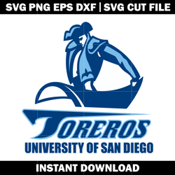 university of san diego logo svg, ncaa png, logo sport svg, logo shirt svg, digital file svg, instant download.