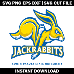 south dakota state jackrabbits logo svg, ncaa png, logo sport svg, logo shirt svg, digital file svg, instant download.