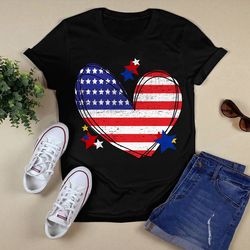 american flag heart shirtunisex t shirt