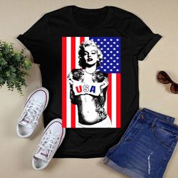 clothing  marilyn monroe american flag shirt unisex t shirt