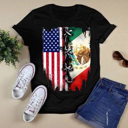 usa nd mexico flag shirtunisex t shirt