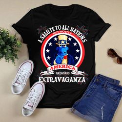 a salute to all naton america firre shirtunisex t shirt