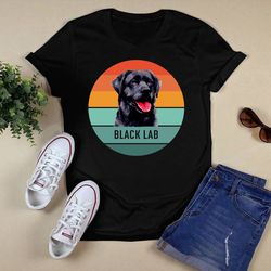 black labrador retriever retro sunset lab lover dog lover shirt unisex t shirt design png