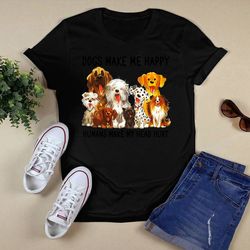 bold five dog make me happy shirt unisex t shirt design png