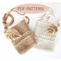 pattern pdf small shoulder bag summer crossbody phone bag birthday gift for girls