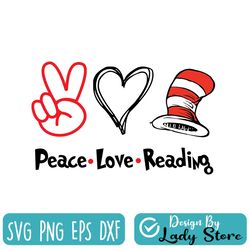 peace love reading svg,dr seuss svg,teacher cute file svg for kids