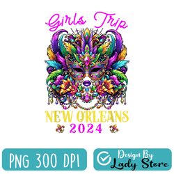girls trip new orleans 2024 women girl mardi gras mask beads png