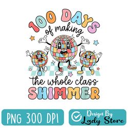 groovy 100 days of making whole class shimmer disco ball png