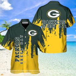 green bay packers hawaiian shirt for fans- for men and women