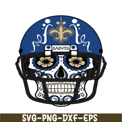 new orleans saints skull helmet svg png dxf eps, football team svg, nfl lovers svg