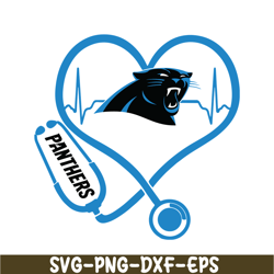 the panthers heartbeat svg png dxf eps jpg, football team svg, nfl lovers svg