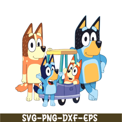 bluey family playing together svg pdf png bluey family svg bluey characters svg