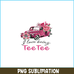 i love being tee tee png, pink valentine png, valentine holidays png