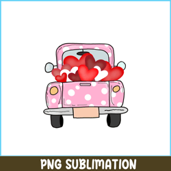 truck with hearts png, sweet valentine png, valentine holidays png